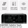 6 Quart Dual Basket Air Fryer Oven with Easy View Windows, Sync Finish, Hi-Fry, Auto Shutoff, 2 Independent 3Qt Nonstick