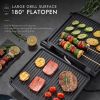 Panini Press Grill, Yabano Gourmet Sandwich Maker Non-Stick Coated Plates 11" x 9.8", Opens 180 Degrees to Fit Any Type or Size