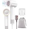 Hair Dryer, 150000 RPM High Speed Brushless Motor, 1600W Negative Ionic Low Noise Blow Dryer, Portable Hair Dryer