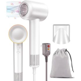 Hair Dryer, 150000 RPM High Speed Brushless Motor, 1600W Negative Ionic Low Noise Blow Dryer, Portable Hair Dryer (Color: White)